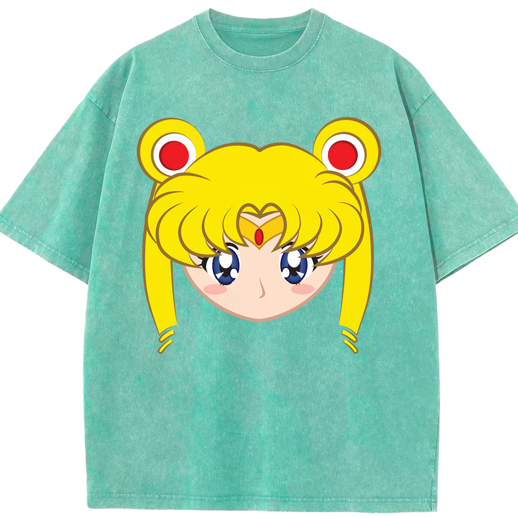 （画像用） 美少女戦士セーラームーン 月野 うさぎ つきの うさぎ Sailor Moon Tsukino Usagi 綿100% ヴィンテージ風 半袖Tシャツ（フロントプリント）